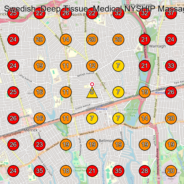 Swedish, Deep Tissue, Medical NYSHIP Massages Long Island - Relax Renew Massage Therapy, PC GeoGrid visibility map for Plant Nursery in Bellmore
